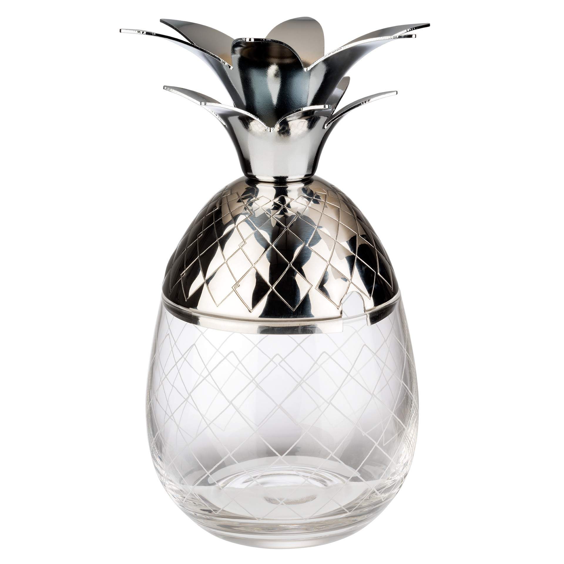 Becher - Serie Pineapple - rund - Abm. 17,5 cm - Ø 8,5 cm - Inhalt 0,35 l - Glas - 93375-B