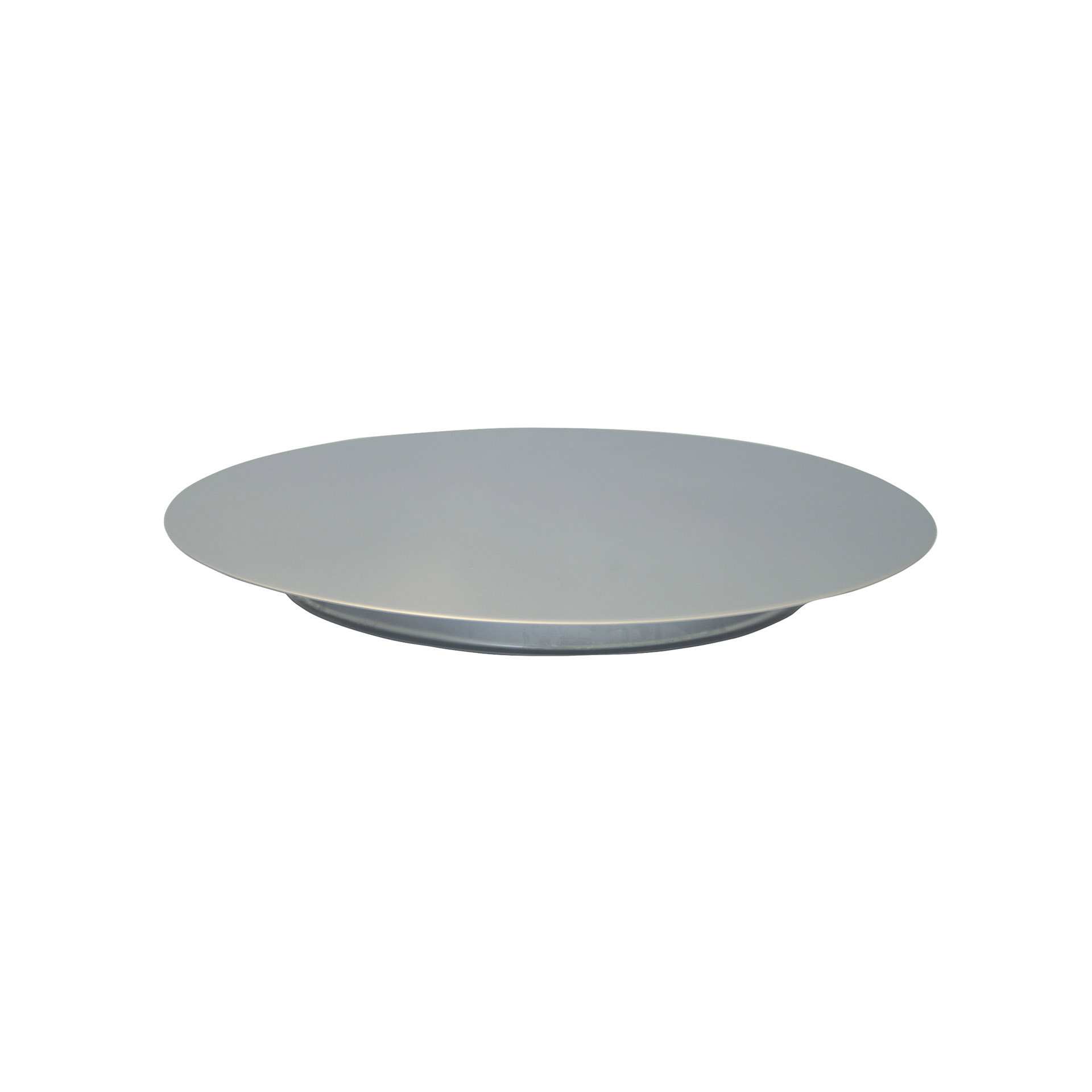 Tortenplatte - mit Ringfuß - Abm. 33,0 x 33,0 x 3,0 cm - Edelstahl - 154002-C