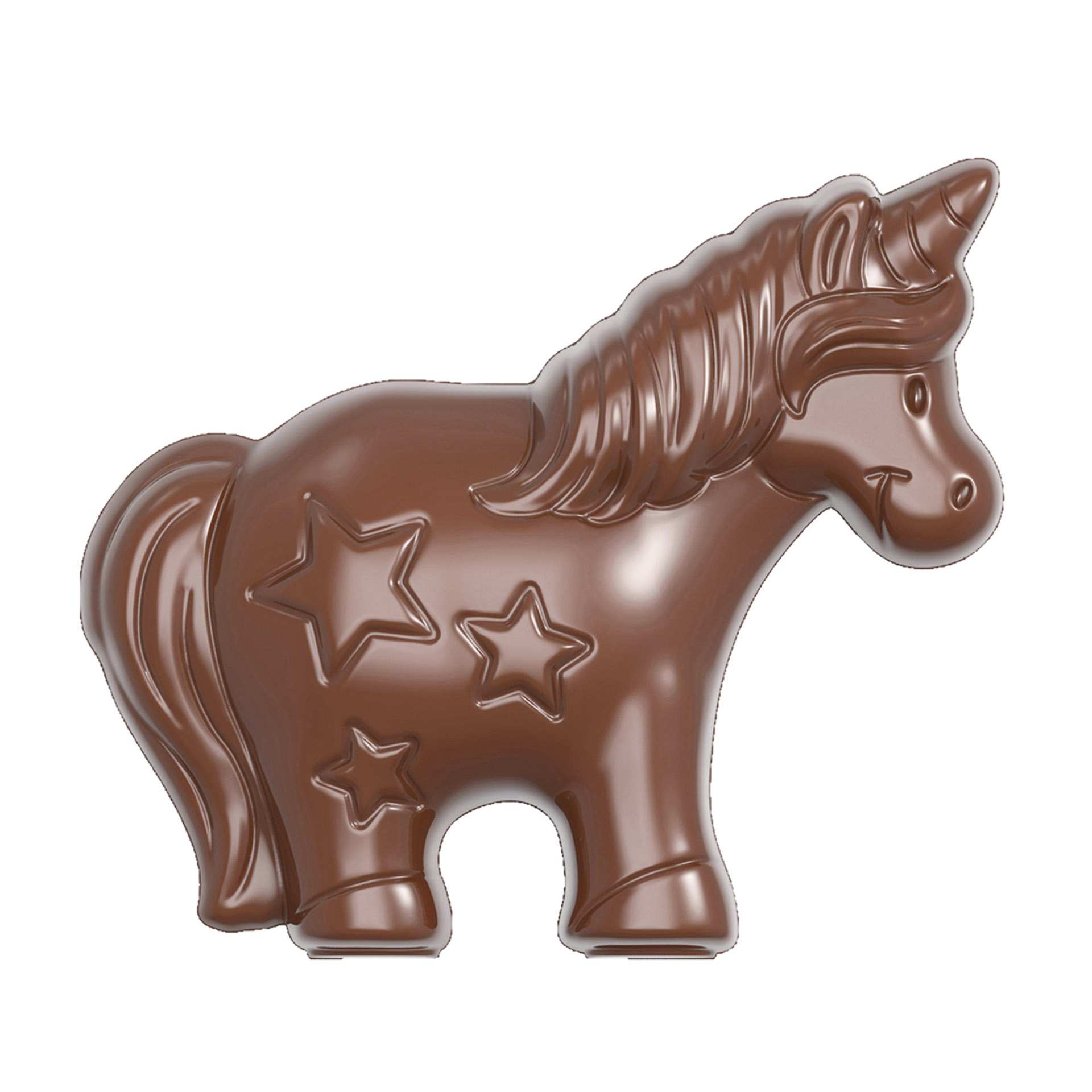 Schokoladen-Form - Einhorn - Abm. 27,5 x 13,5 x 2,4 cm - Polycarbonat - 421933-C