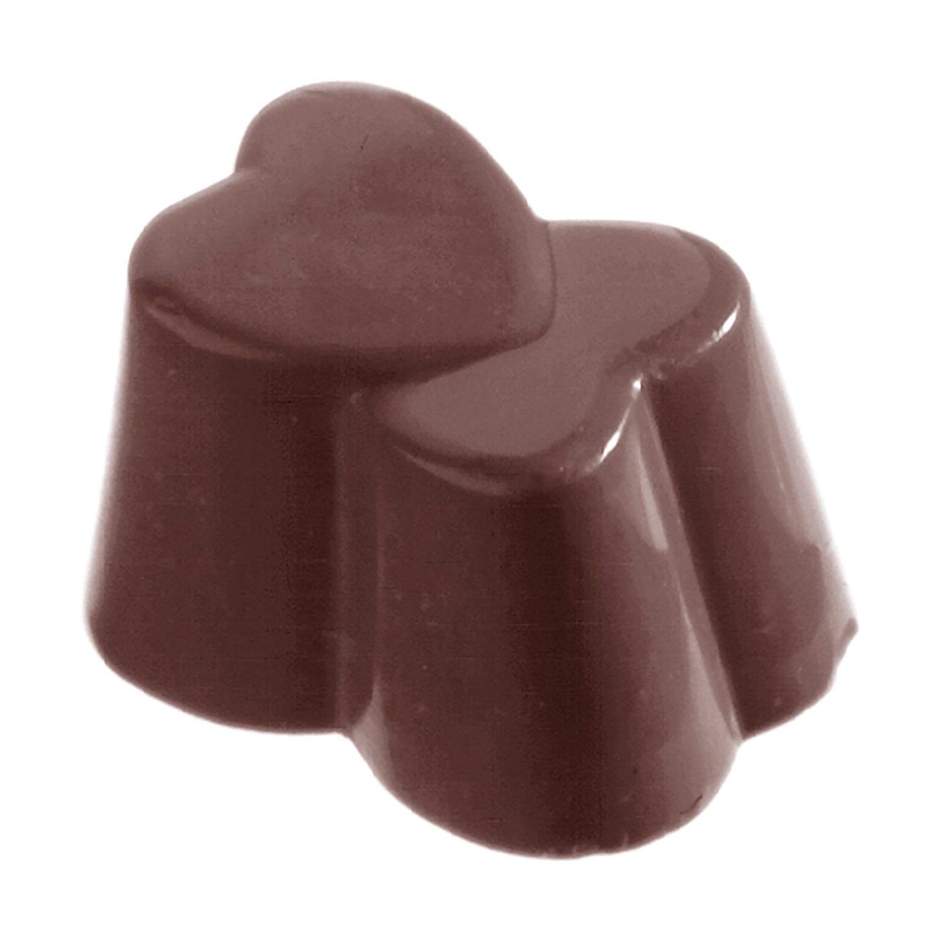 Schokoladen-Form - Herz doppelt - Abm. 27,5 x 13,5 x 2,4 cm - Polycarbonat - 421023-C