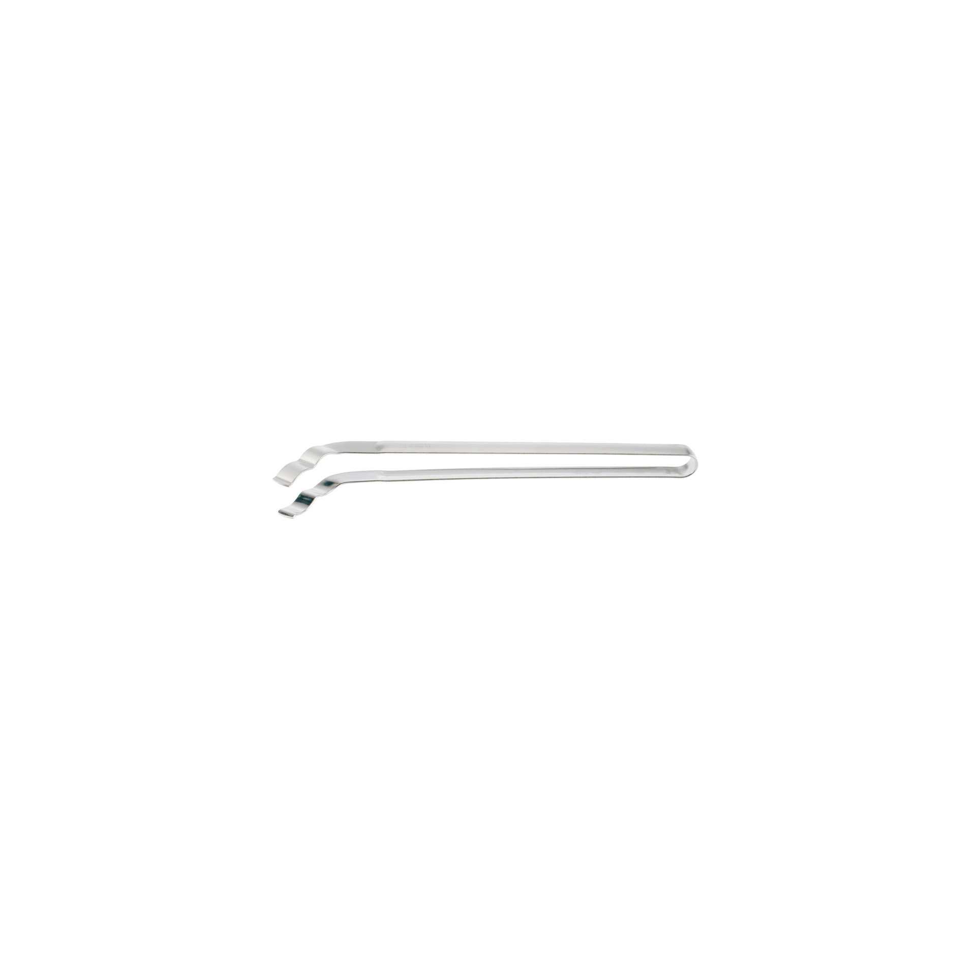 Wurstzange - Greifende gewellt, gebogen - Abm. 33,9 x 5,0 x 6,0 cm - Edelstahl - 172413-C