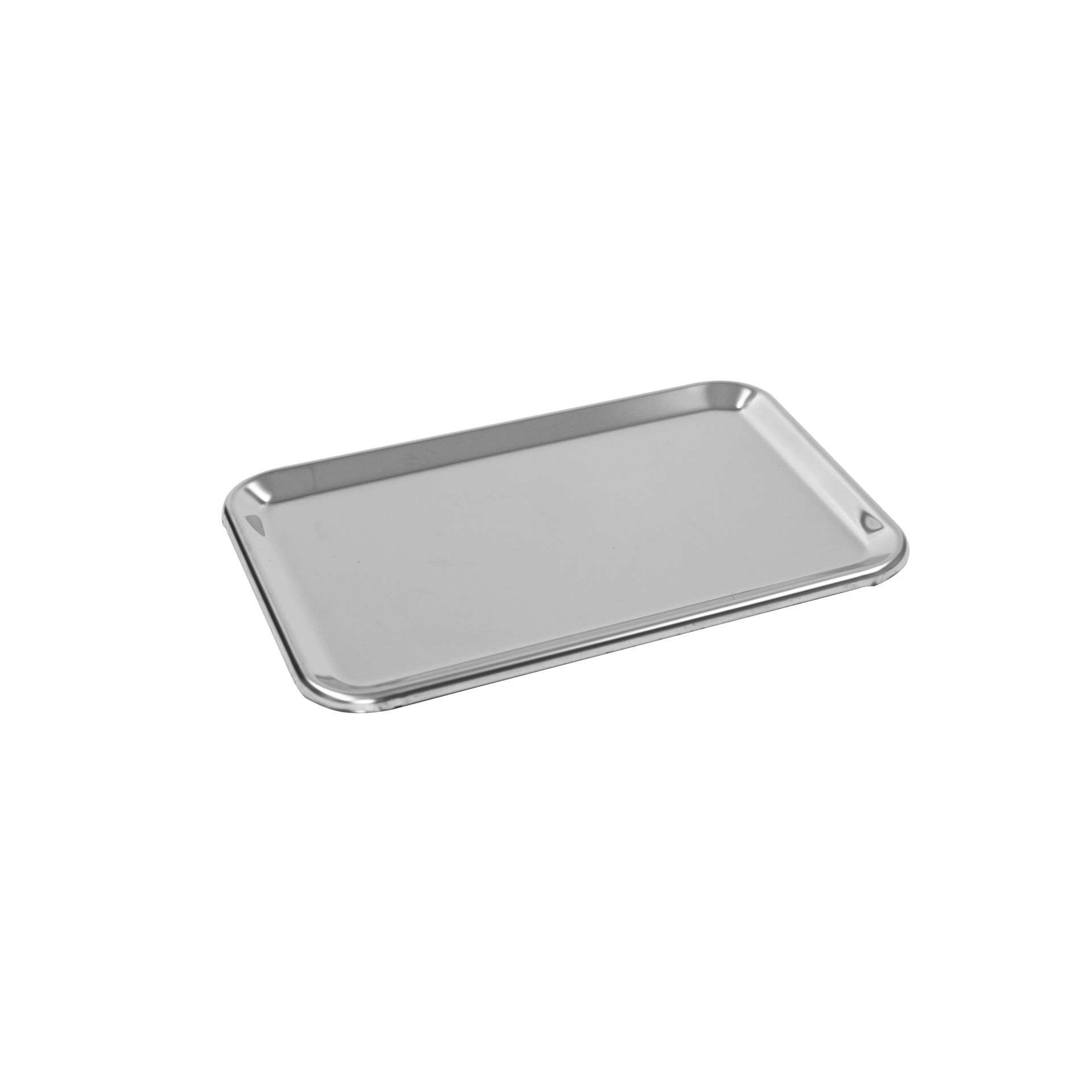 Auslagetablett - mit umgelegtem Rand - Abm. 31,0 x 21,0 x 1,2 cm - Edelstahl - 154025-C