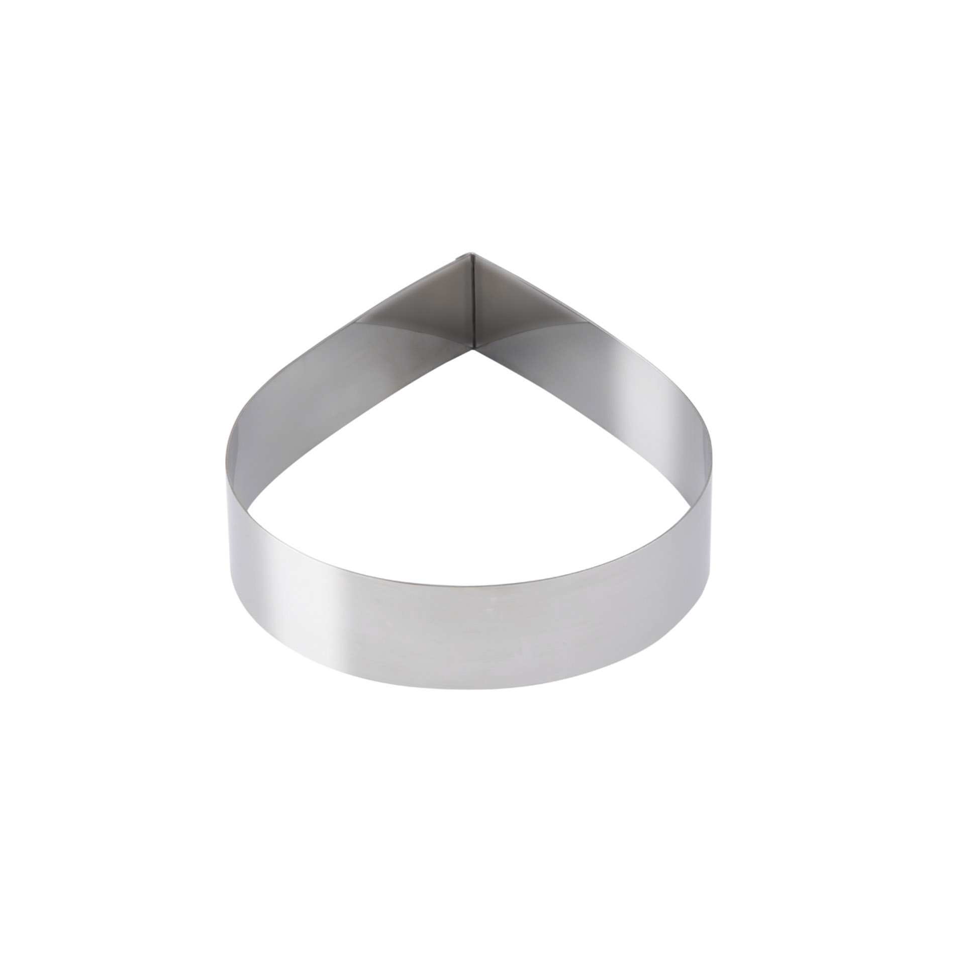 Dessertring / Tortenring - TropfenMaterialstärke: 1,2 mm - Ø 18 - Höhe 5,0 cm - Edelstahl - 155331-C