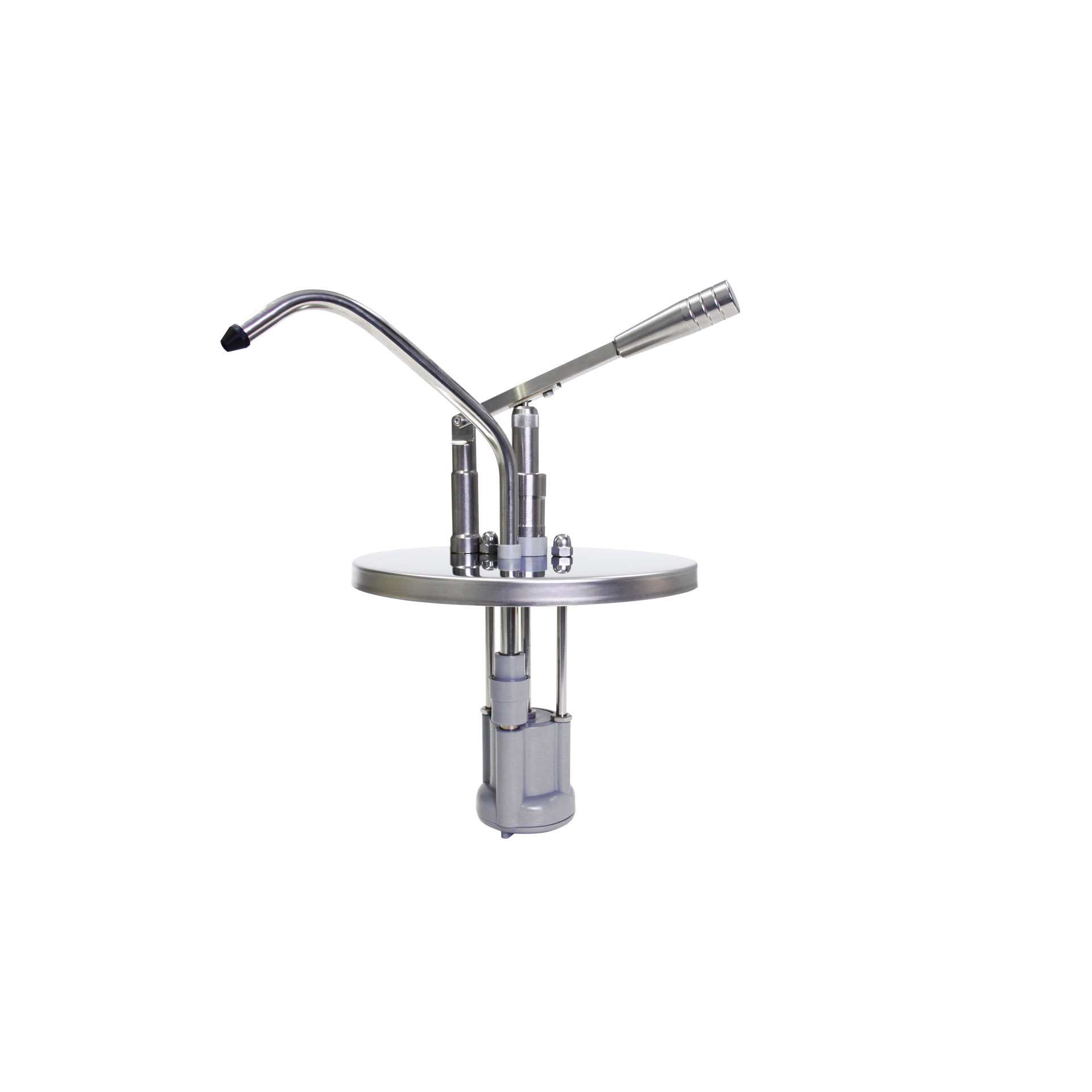 Dosierspender - mit Hebel - Abm. 22,5 x 22,5 x 38,0 cm - Inhalt 5,0 l - Edelstahl / PMMA - 152492-C