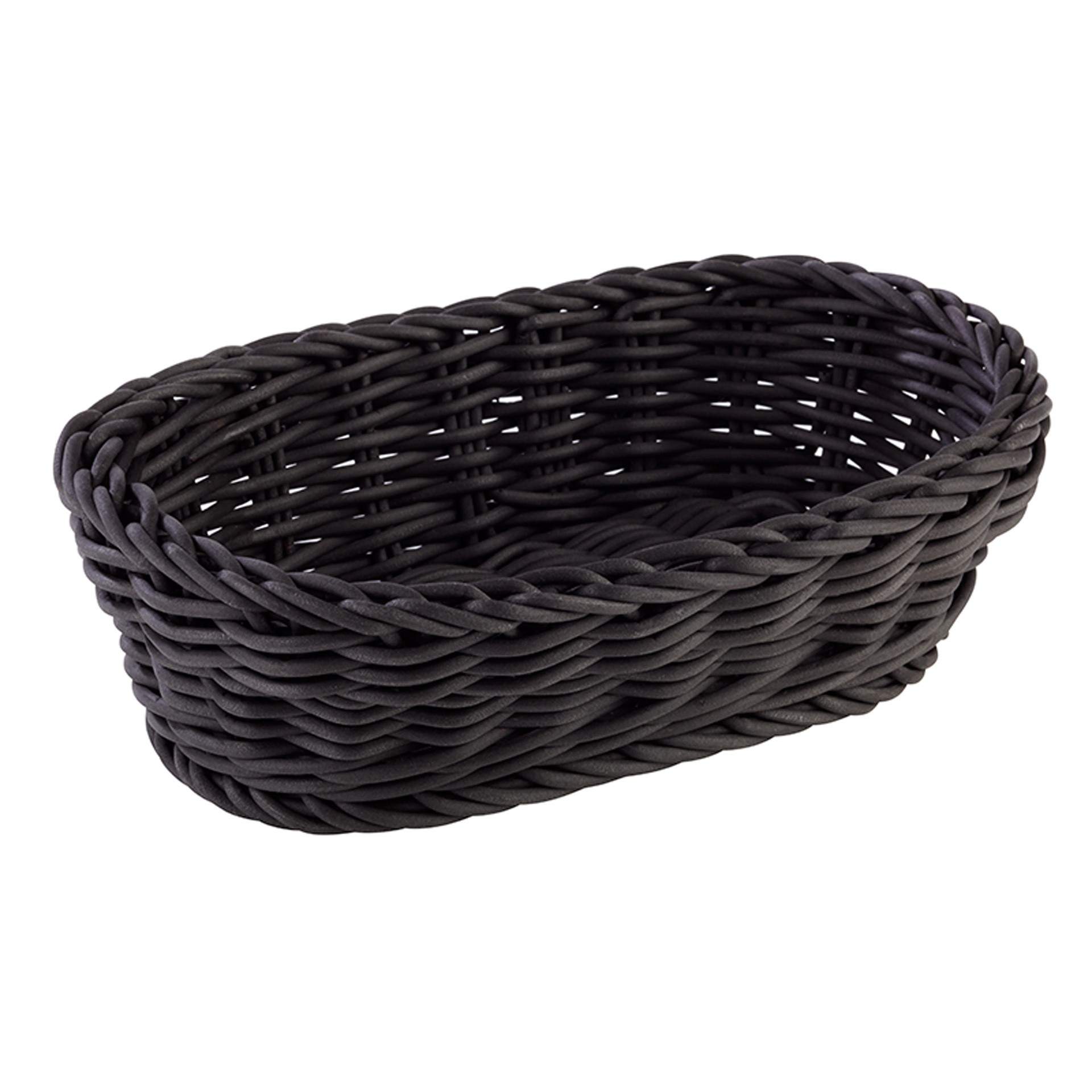 Korb - Serie Profi Line - schwarz - oval - Abm. 19 x 12 x 6 cm - Polypropylen - 50626-B