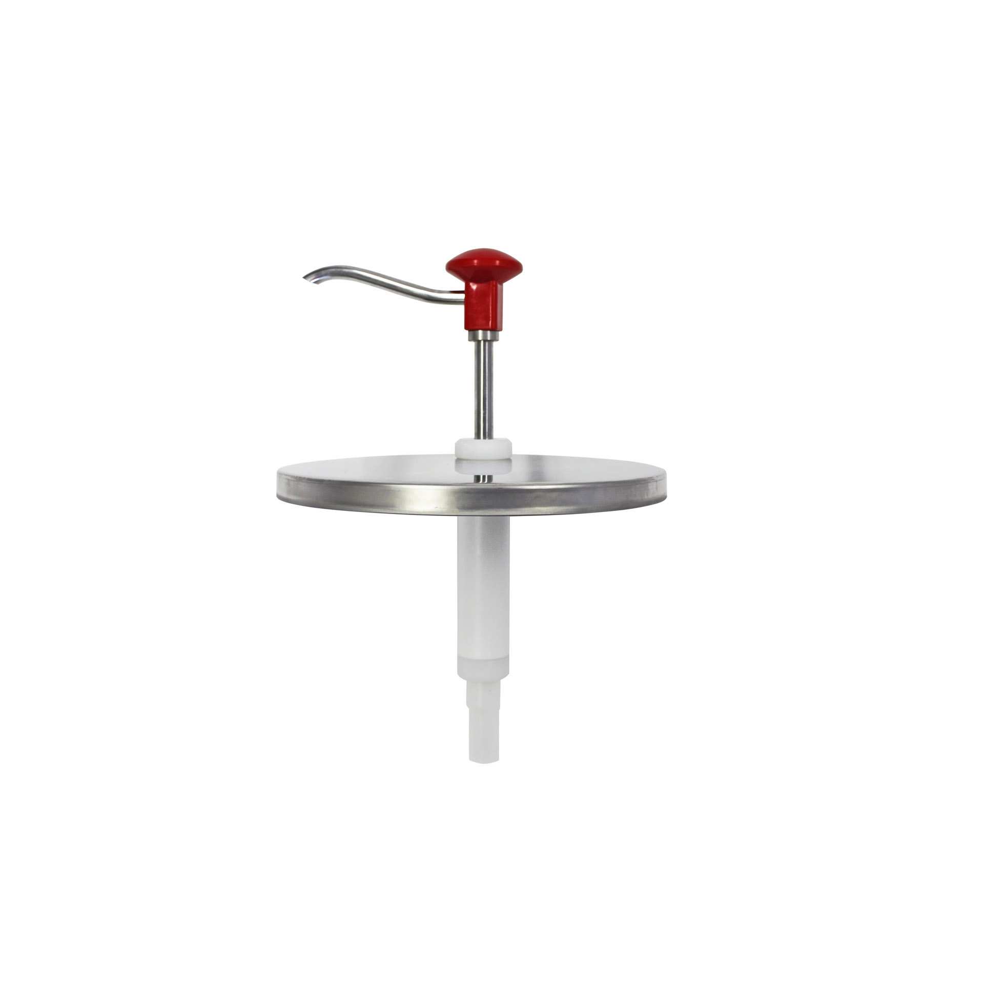 Dosierspender - mit Druckknopf - Abm. 22,5 x 22,5 x 33,0 cm - Inhalt 5,0 l - Edelstahl / Polypropylen - 152496-C