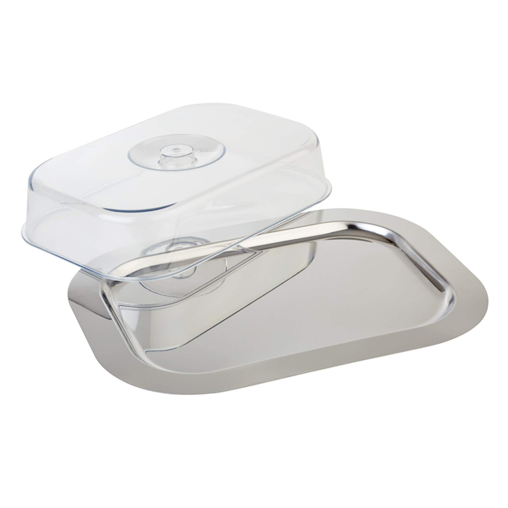 Tablett - mit Haube - Serie Finesse - rechteckig - Abm. 42 x 31 x 8,5 cm - Edelstahl - 13122-B