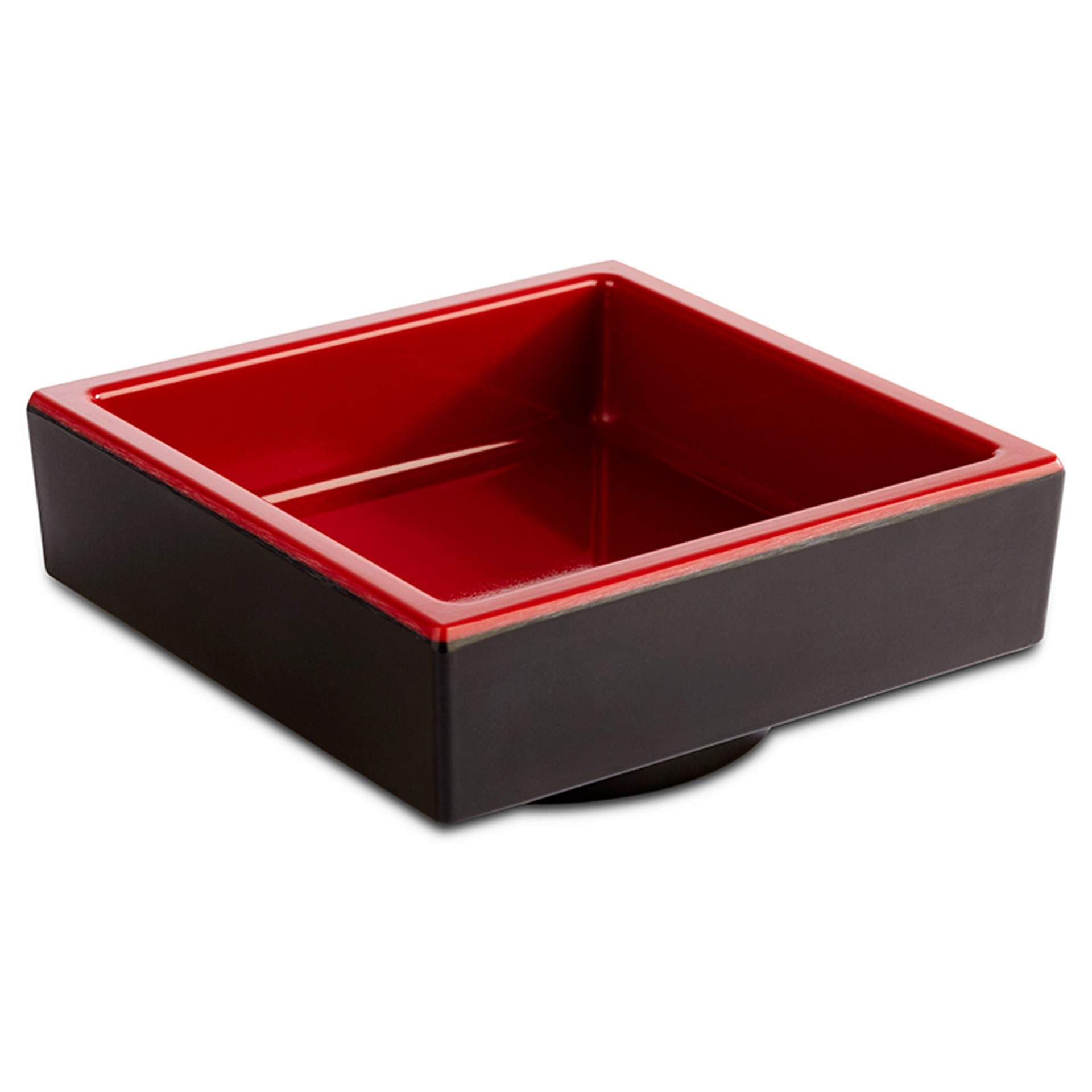 BentoBox - rot / schwarz - quadratisch - Abm. 7,5 x 7,5 x 3 cm - Inhalt 0,05 l - Melamin - 15485-B