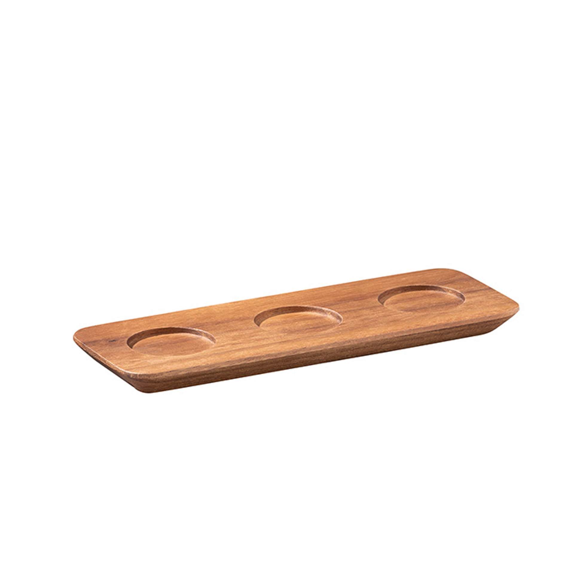 Servierbrett - mit 3 Absätzen Ø 4 cm - Serie Narrow - Abm. 22,0 x 8,0 x 1,5 cm - Akazienholz - 864-B