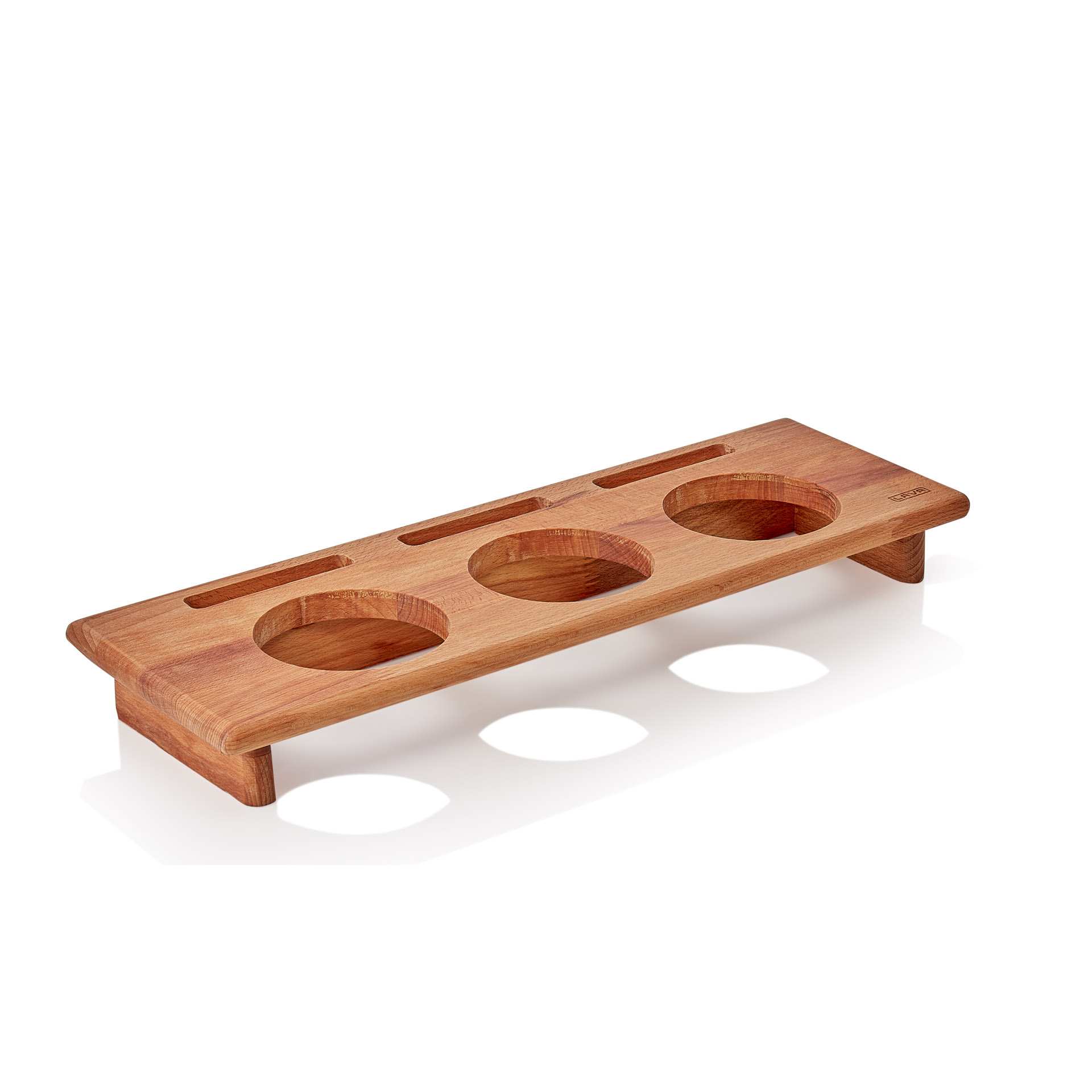 Gestell - für 3 Cocotten - Serie Lava - Abm. 44,5 x 18,5 x 6,5 cm - Holz - 363000003-A