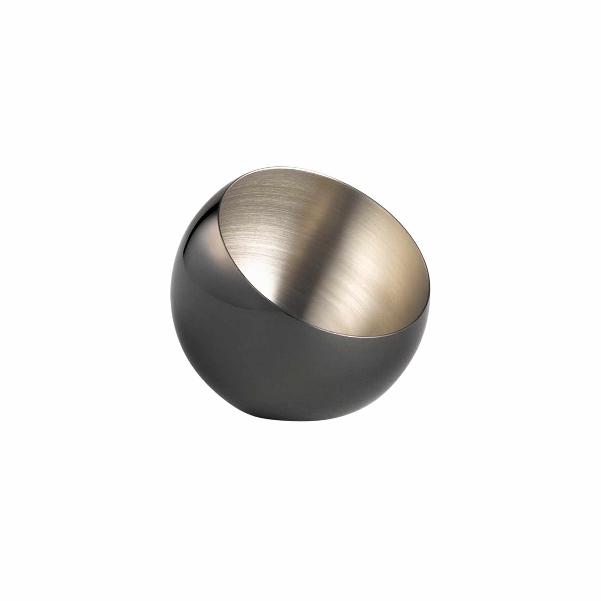 Schale - 3er Set - Serie Sphere - Gunmetal-Look - rund - Höhe 7,0 cm - Ø 8 cm - Inhalt 0,10 l - Edelstahl - 40772-B