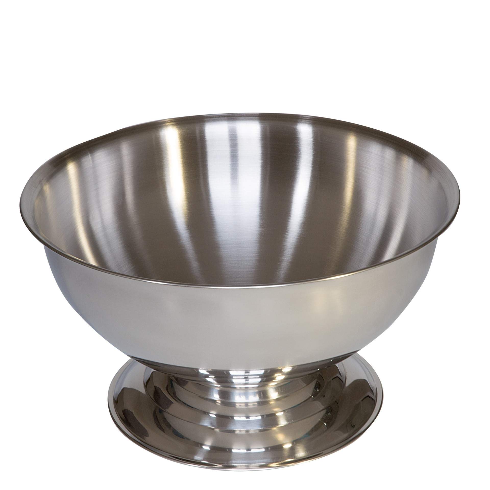 Champagnerkühler - hochglanzpoliert - rund - Abm. 22,5 cm - Ø oben / unten 40,5 / 27,5 cm - Inhalt 13,5 l - Edelstahl - 36045-B