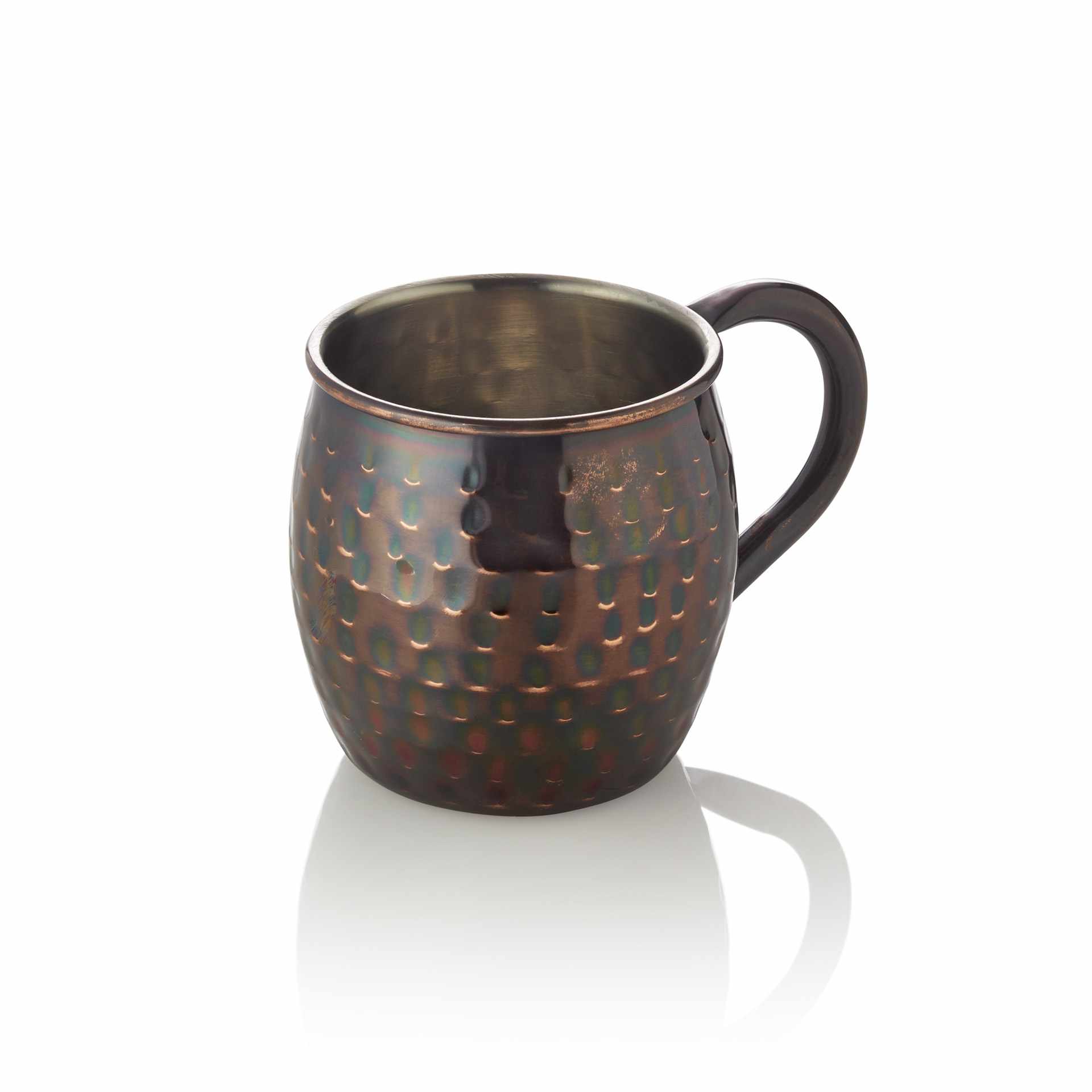 Moscow-Mule-Set - antique - Höhe 10,0 cm - Ø 8,5 cm - Inhalt 0,5 l - Chromnickelstahl
