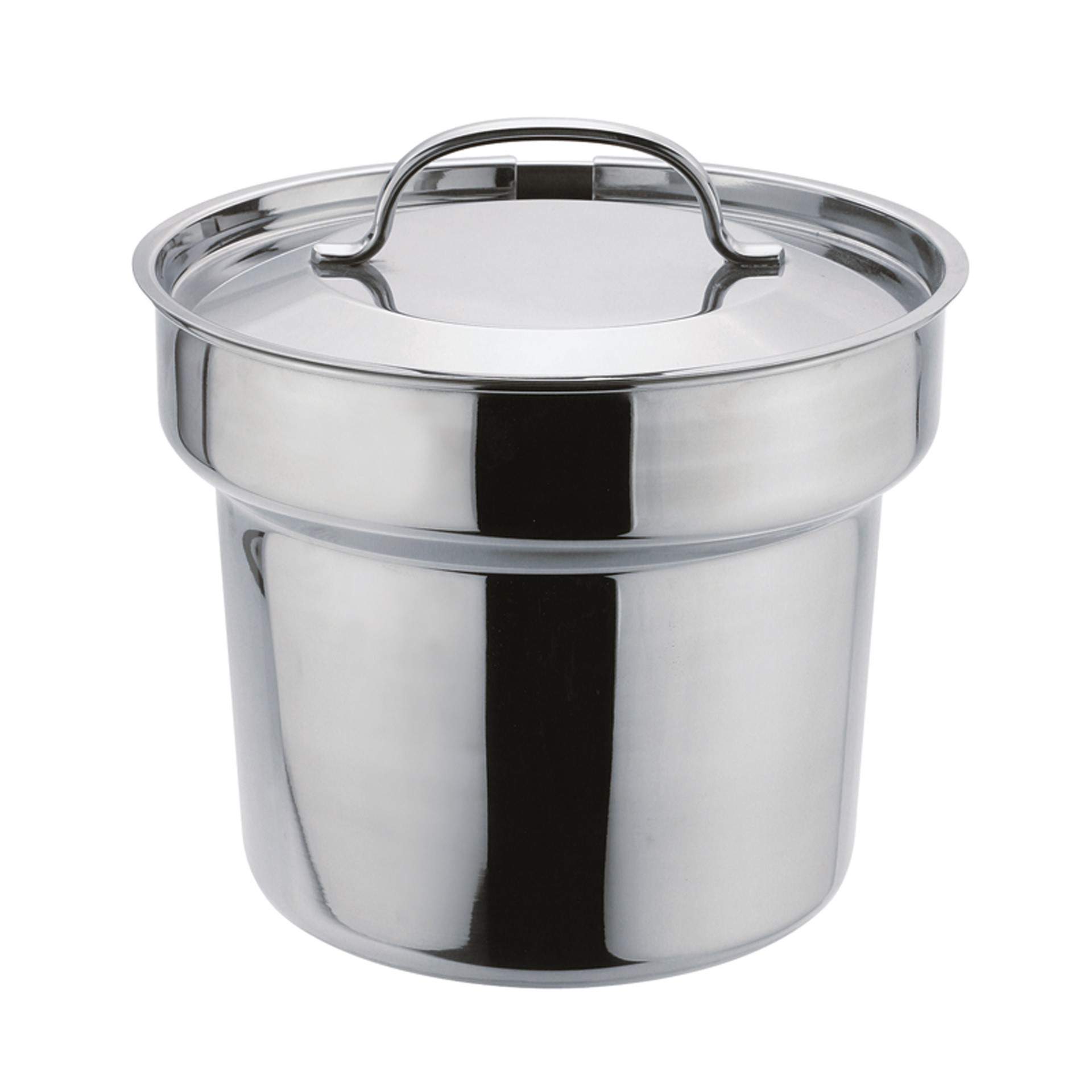 Bain-Marie-Topf - inkl. Deckel - rund - Abm. 20,0 cm - Ø 18 cm - Inhalt 4,5 l - Edelstahl - 12244-B