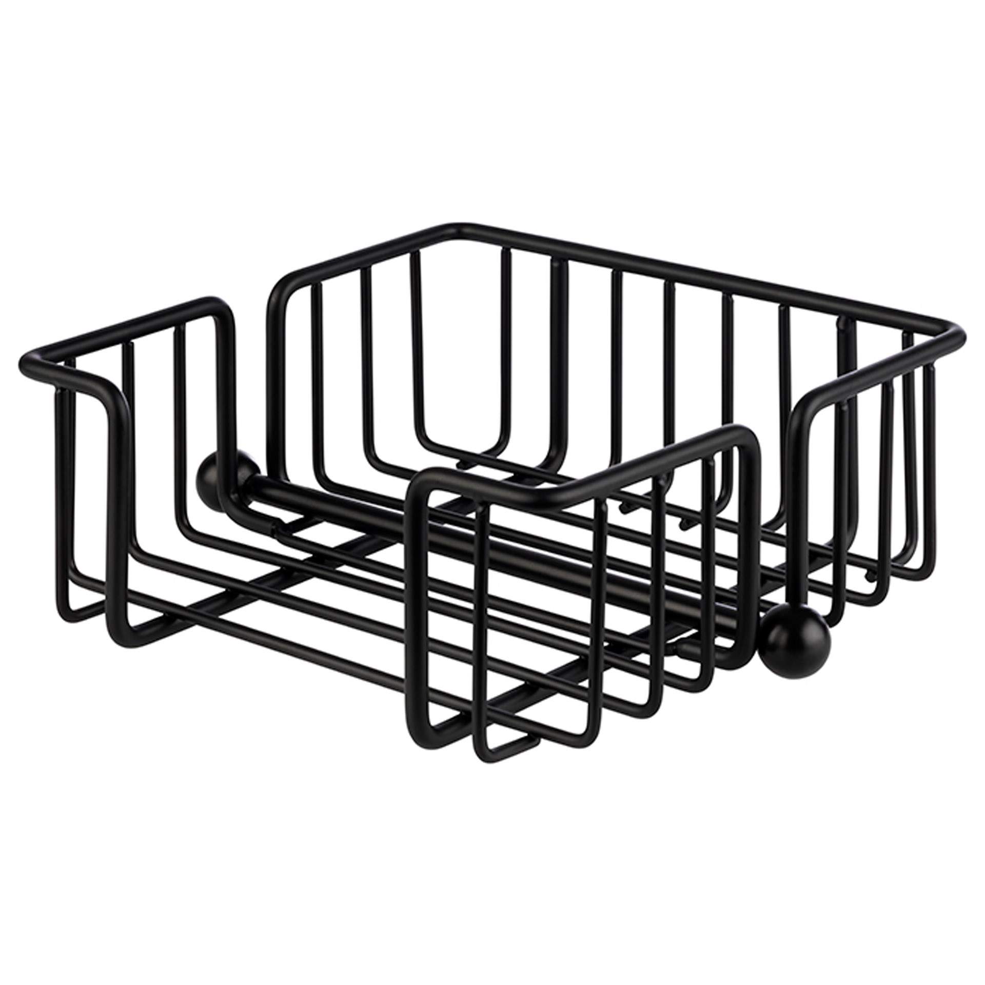 Serviettenhalter - für ca. 50 Servietten - Serie Urban - schwarz - Abm. 19,0 x 19,0 x 7,5 cm - Metall - 11770-B