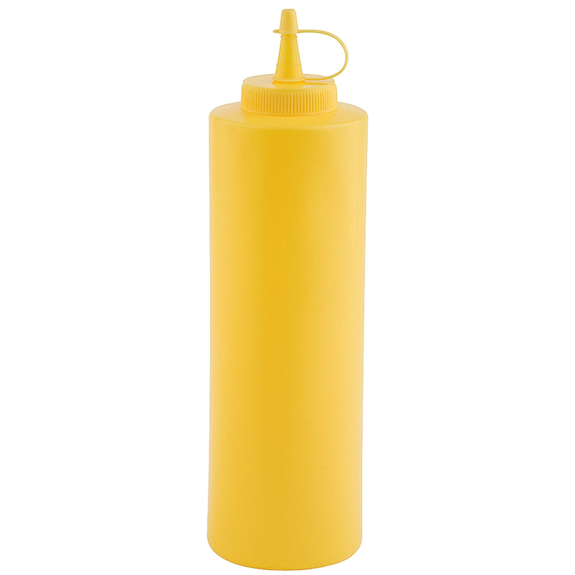 Quetschflasche - mit Verschlusskappe - gelb - Abm. 25,0 cm - Ø 6,5 cm - Inhalt 0,65 l - Polyethylen - 93155-B