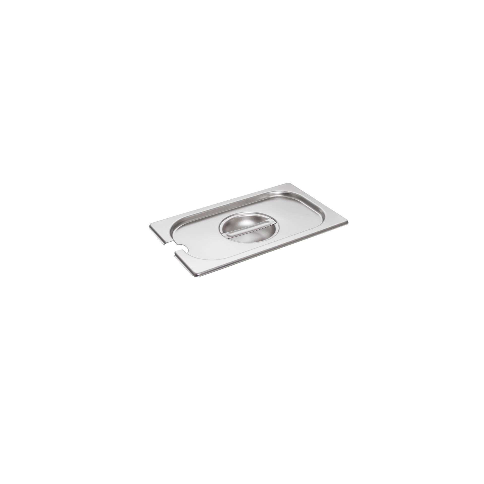 GN-Deckel - mit Löffelaussparung - Abm. 26,5 x 16,2 x 3,0 cm - GN 1/4 (265 x 162 mm) - Edelstahl - 530247-C