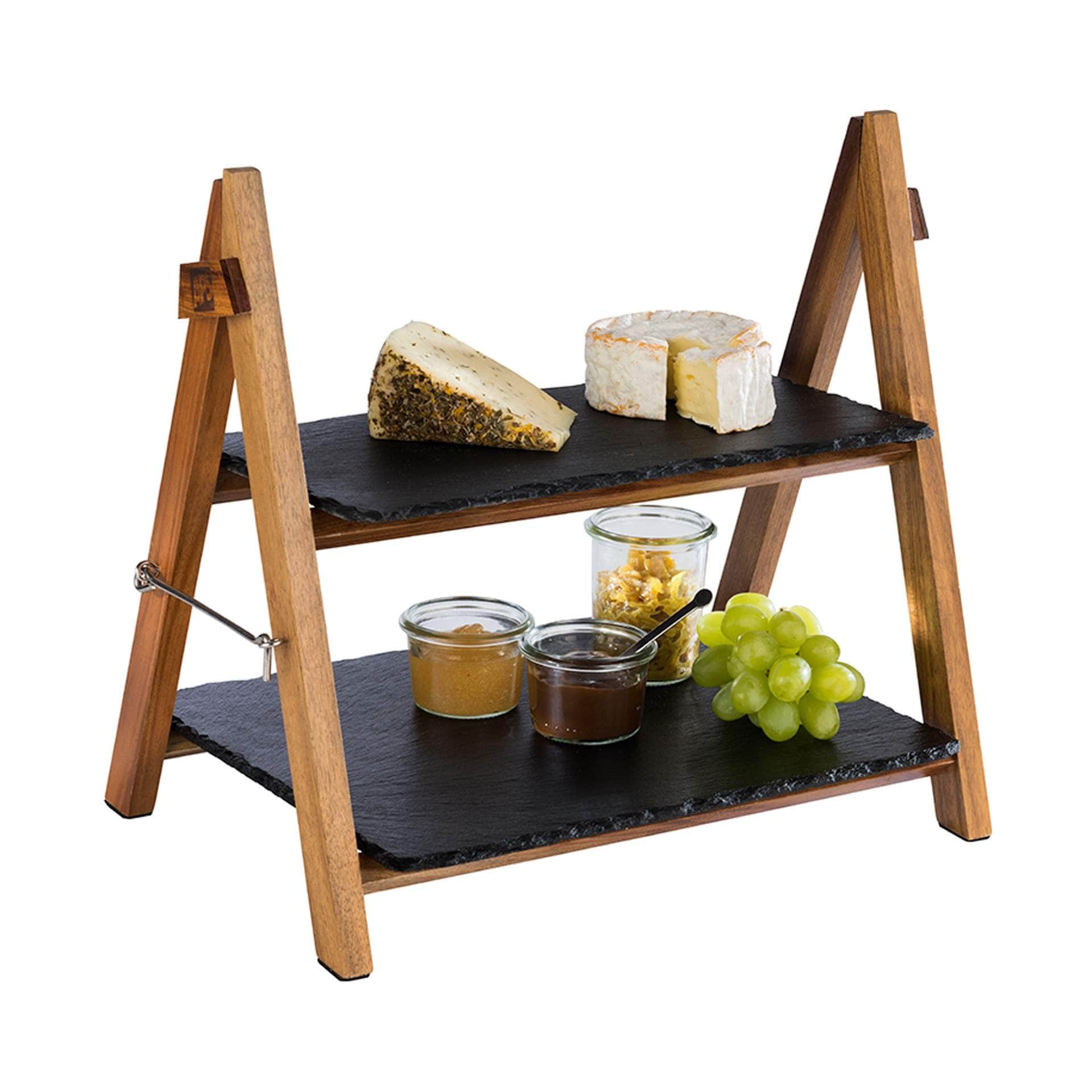Serviergestell - 2-stufig - inkl. Naturschieferplatten - 958