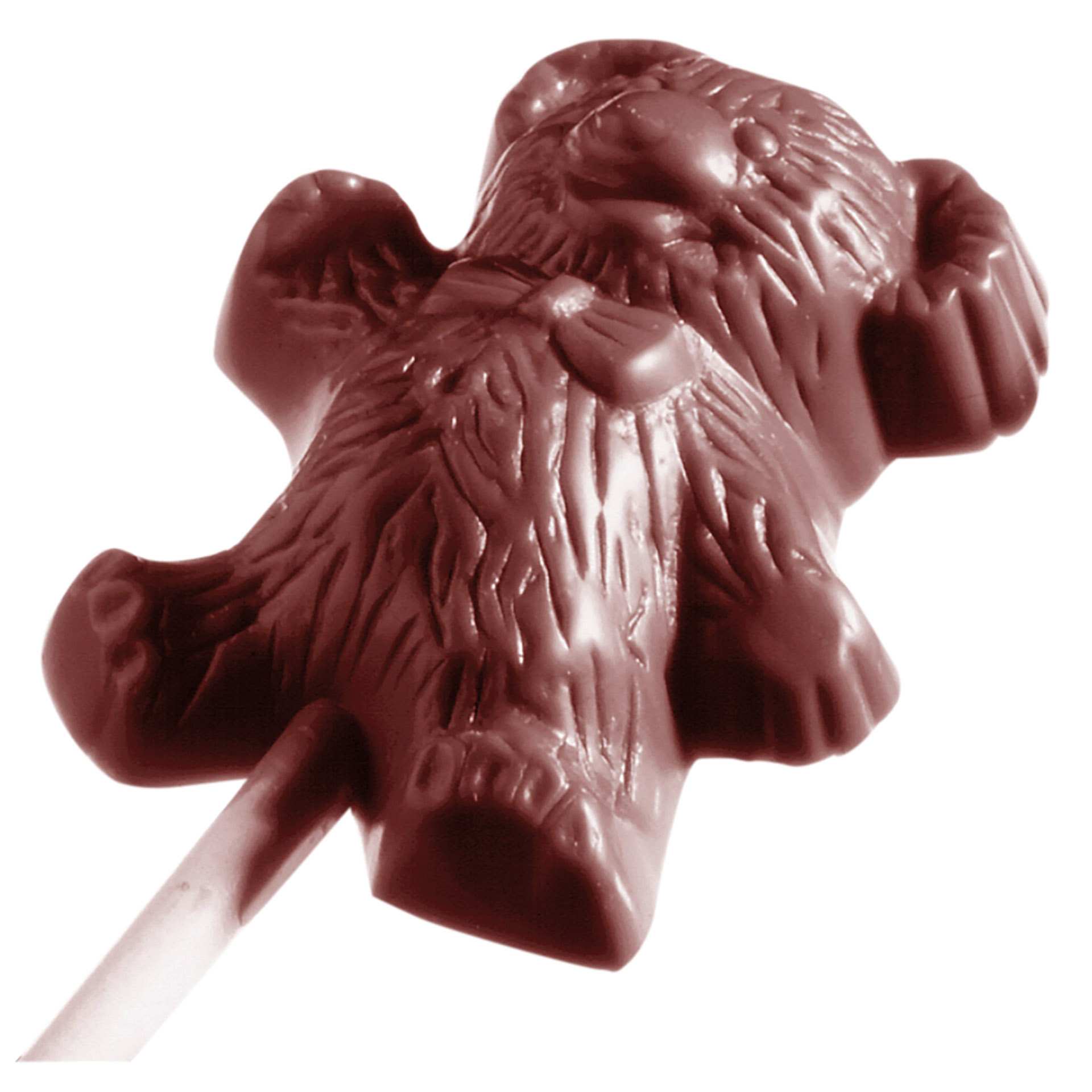 Schokoladen-Form - Lolli Teddybär - Abm. 27,5 x 13,5 x 2,4 cm - Polycarbonat - 421354-C