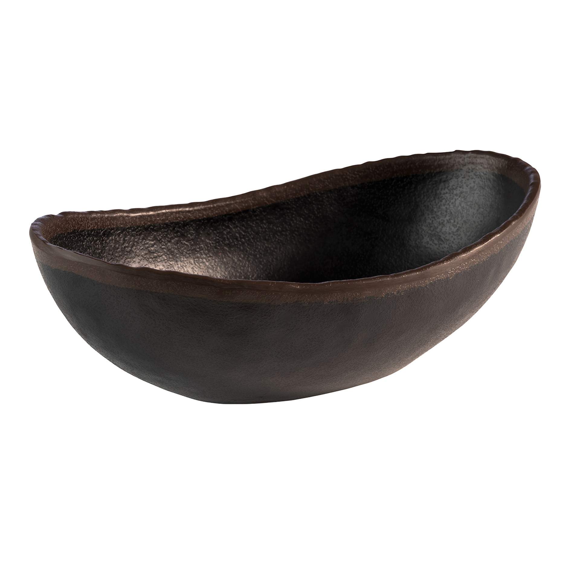 Schale - stilvoll präsentieren - Serie Marone - schwarz - längs - Abm. 22 x 13 x 7,5 cm - Inhalt 0,60 l - Melamin - 84732-B