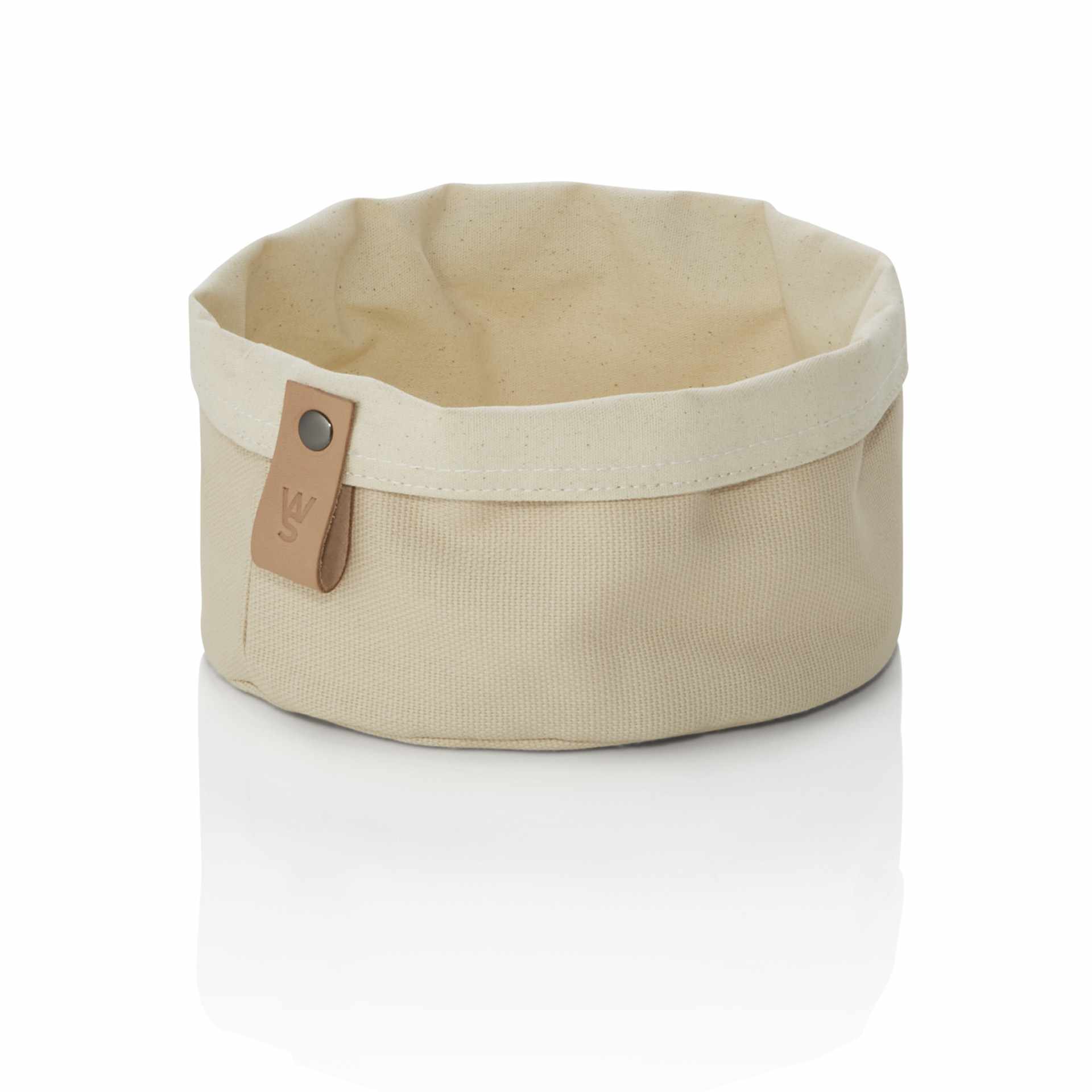 Brottasche - Serie Flip Cotton - cream - Höhe 10,0 cm - Ø 17,0 cm - Canvas