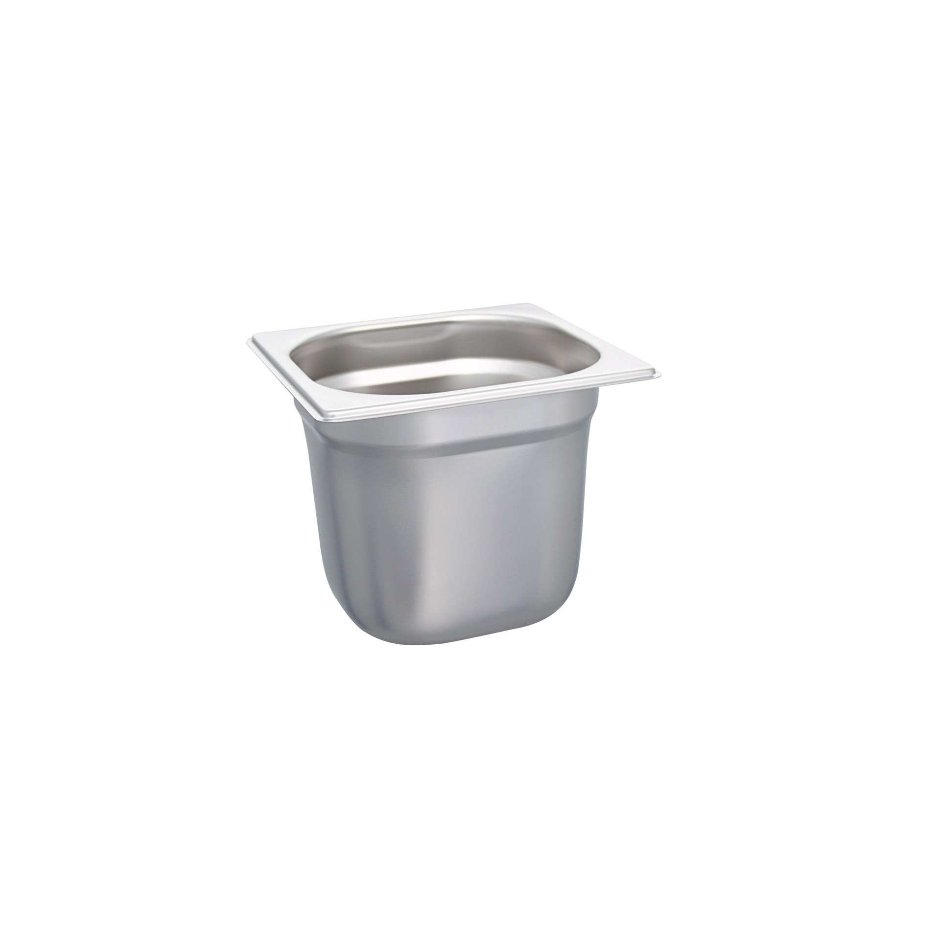 GN-Behälter - Abm. 17,6 x 16,2 x 15,0 cm - Inhalt 2,2 l - GN 1/6 (176 x 162 mm) - 150 mm - Edelstahl - 530252-C