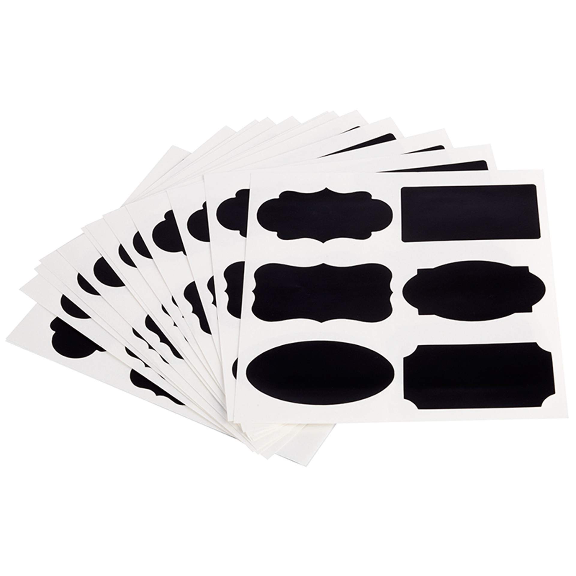 Beschriftungskarten - 72 Stück - schwarz - Abm. 8,0 x 4,6 cm - PVC - 69-B