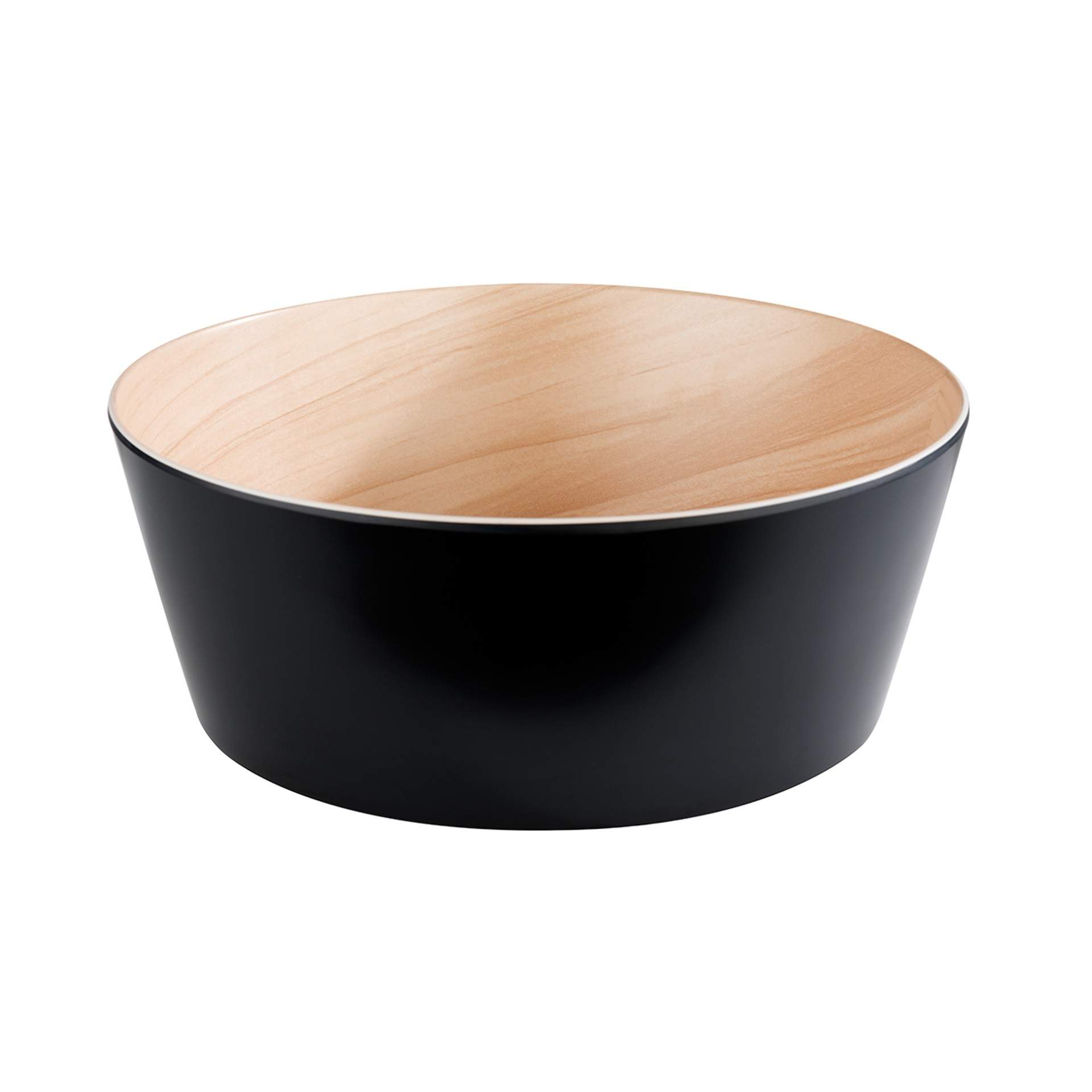 Schale - Serie Frida - schwarz / beige - rund - Abm. 10,5 cm - Ø 26,5 cm - Inhalt 3,4 l - Melamin - 84614-B