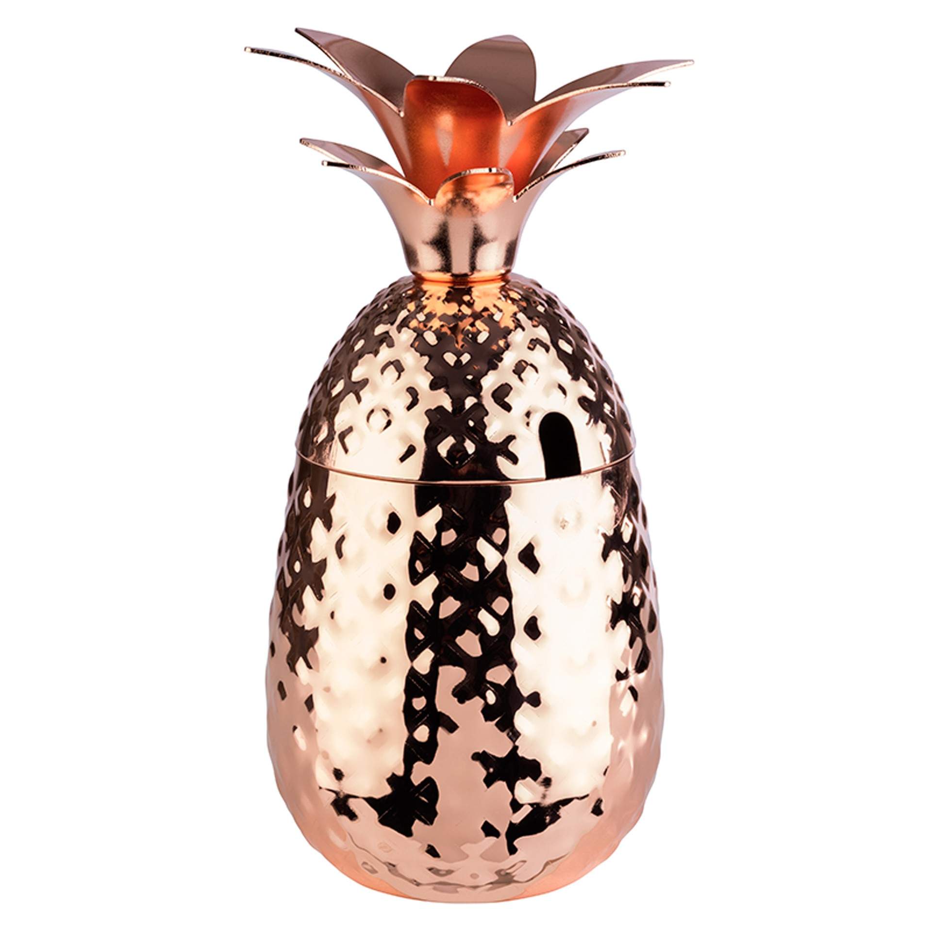 Becher - Serie Pineapple - kupferoptik - rund - Abm. 19 cm - Ø 9,0 cm - Inhalt 0,50 l - Edelstahl - 93334-B