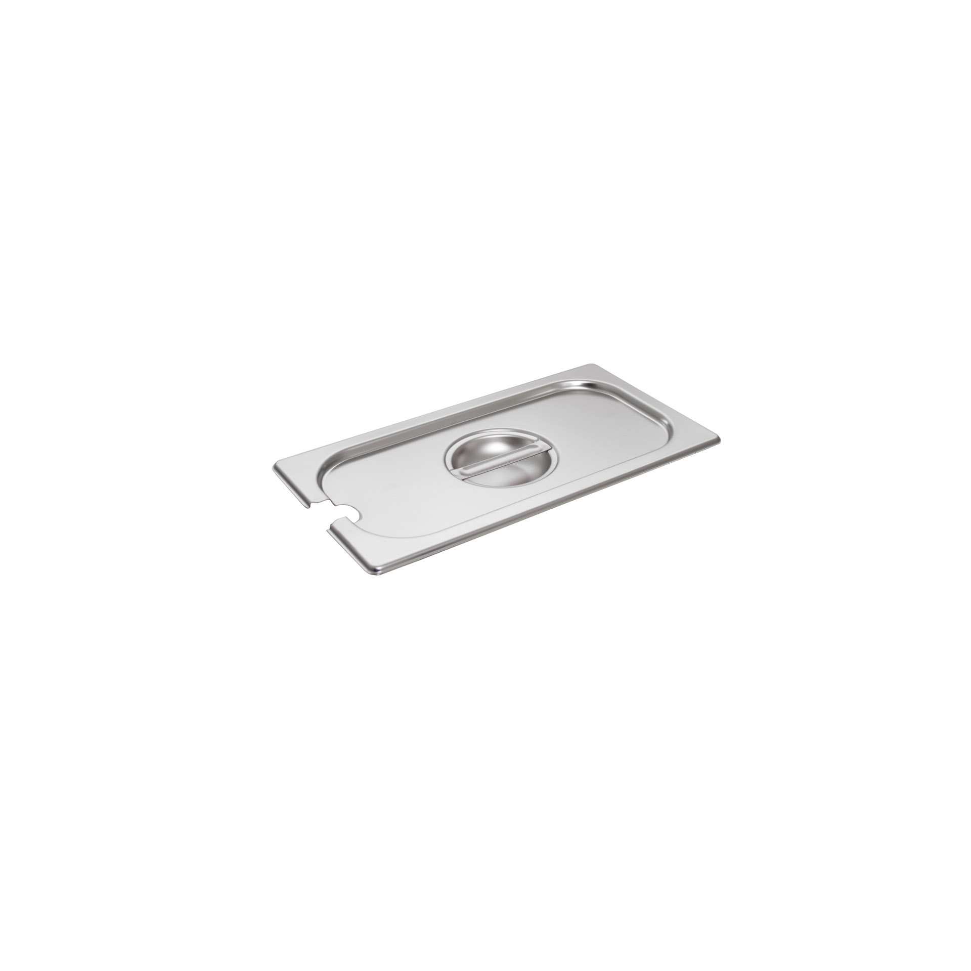 GN-Deckel - mit Löffelaussparung - Abm. 32,5 x 17,6 x 2,5 cm - GN 1/3 (325 x 176 mm) - Edelstahl - 530237-C