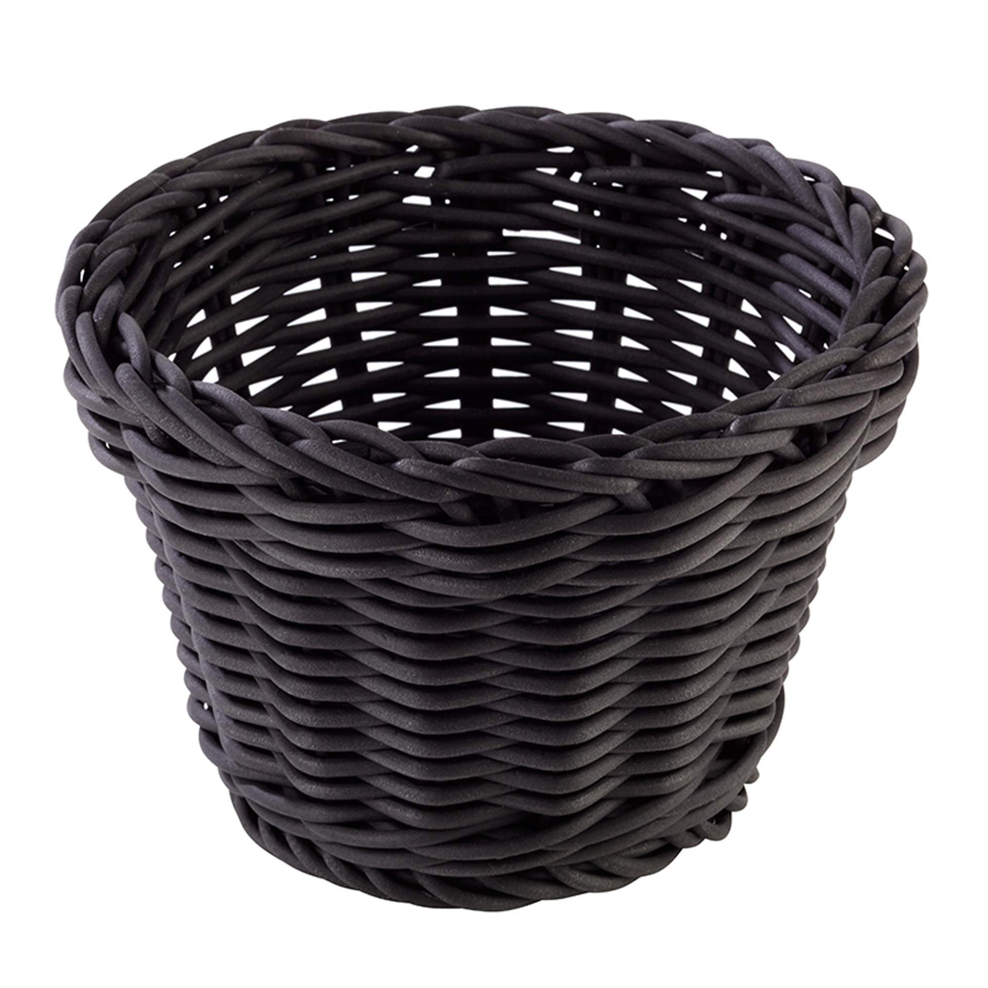 Korb - Serie Profi Line - schwarz - rund - Abm. 10,0 cm - Ø 13,0 cm - Polypropylen - 50622-B