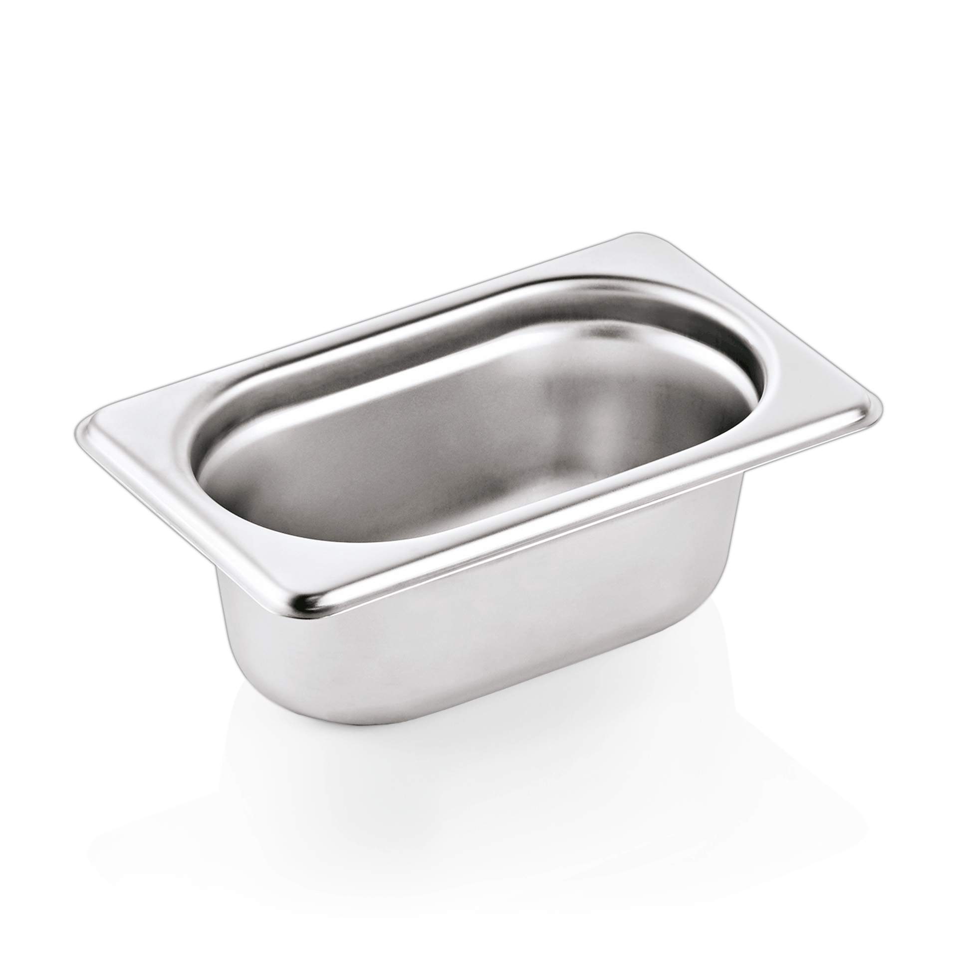 GN-Behälter - 18/8 - Serie 90 - GN 1/9 (176 x 108 mm) - 65 mm - Edelstahl - 9019065-A