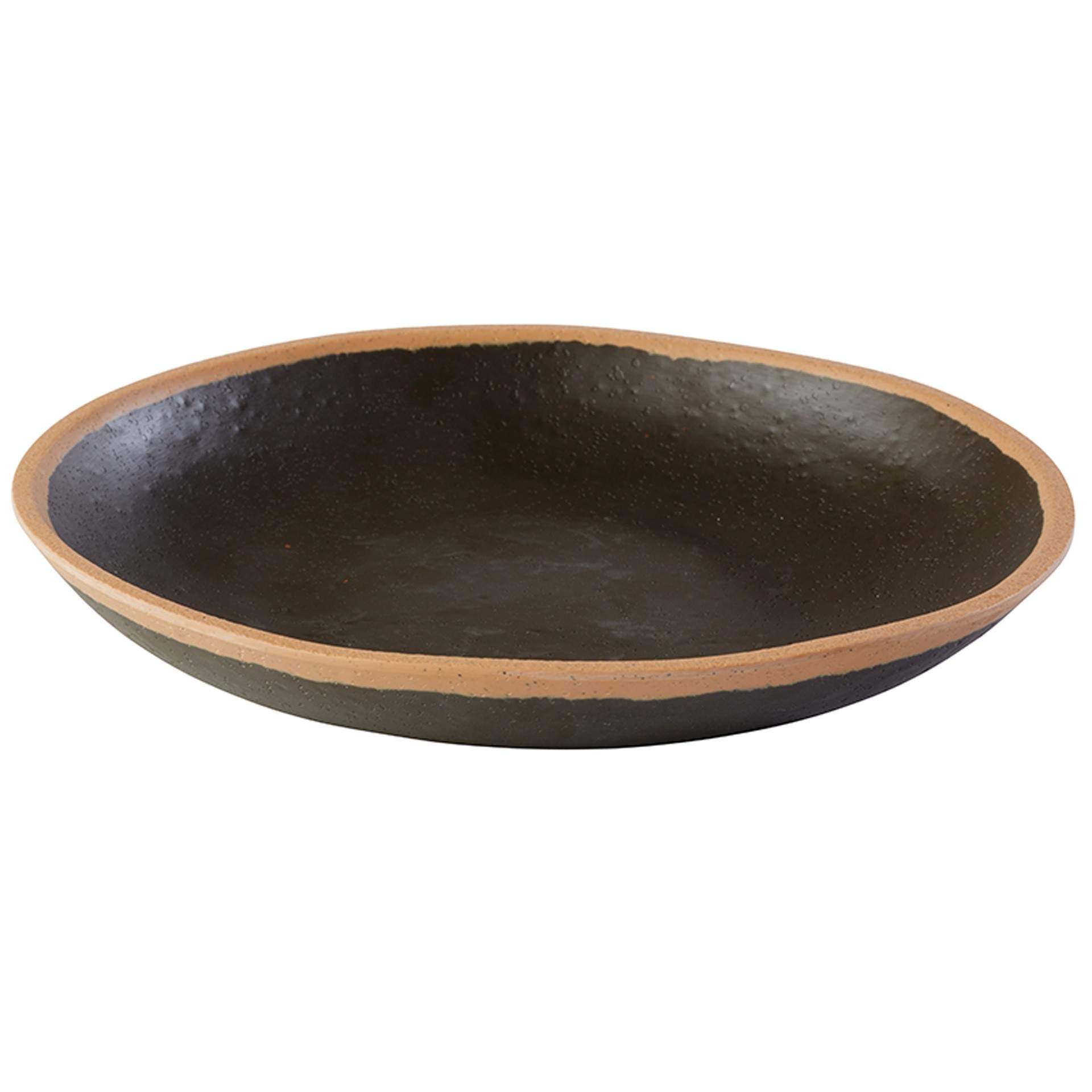 Teller (flach) - Tonoptik - innen und außen fein-matt - Serie Crocker - braun - rund - Abm. 3 cm - Ø 20,5 cm - Inhalt 0,50 l - Melamin - 84576-B