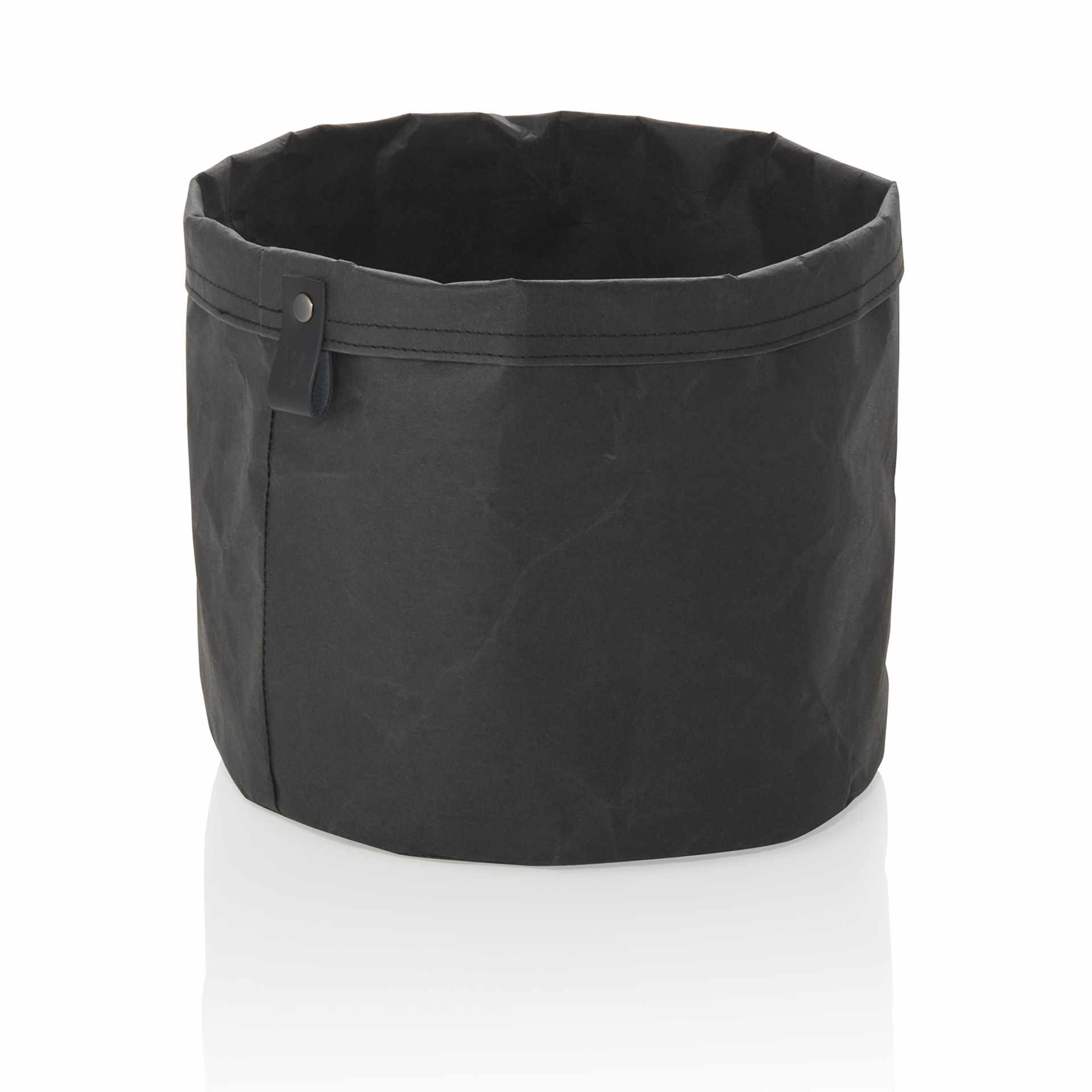 Brottasche - Serie Craft & Crumble - schwarz - Höhe 24,0 cm - Ø 24,0 cm - Kraftpaper