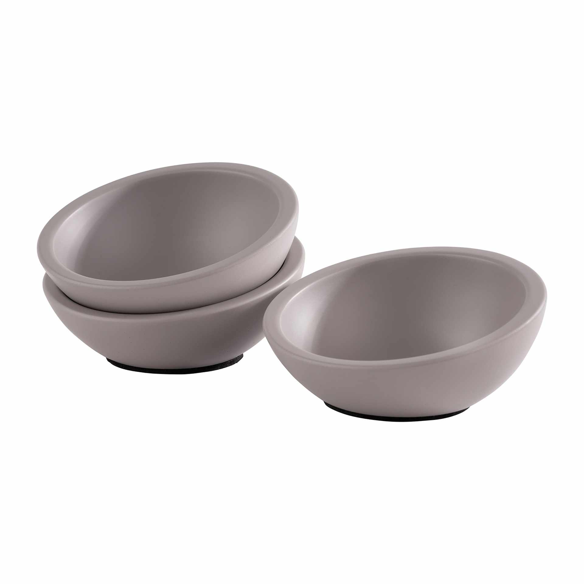 Schale - 3er Set - Serie Element - grau - rund - Höhe 4,5 cm - Ø 10 cm - Inhalt 0,05 l - Beton - 30003-B