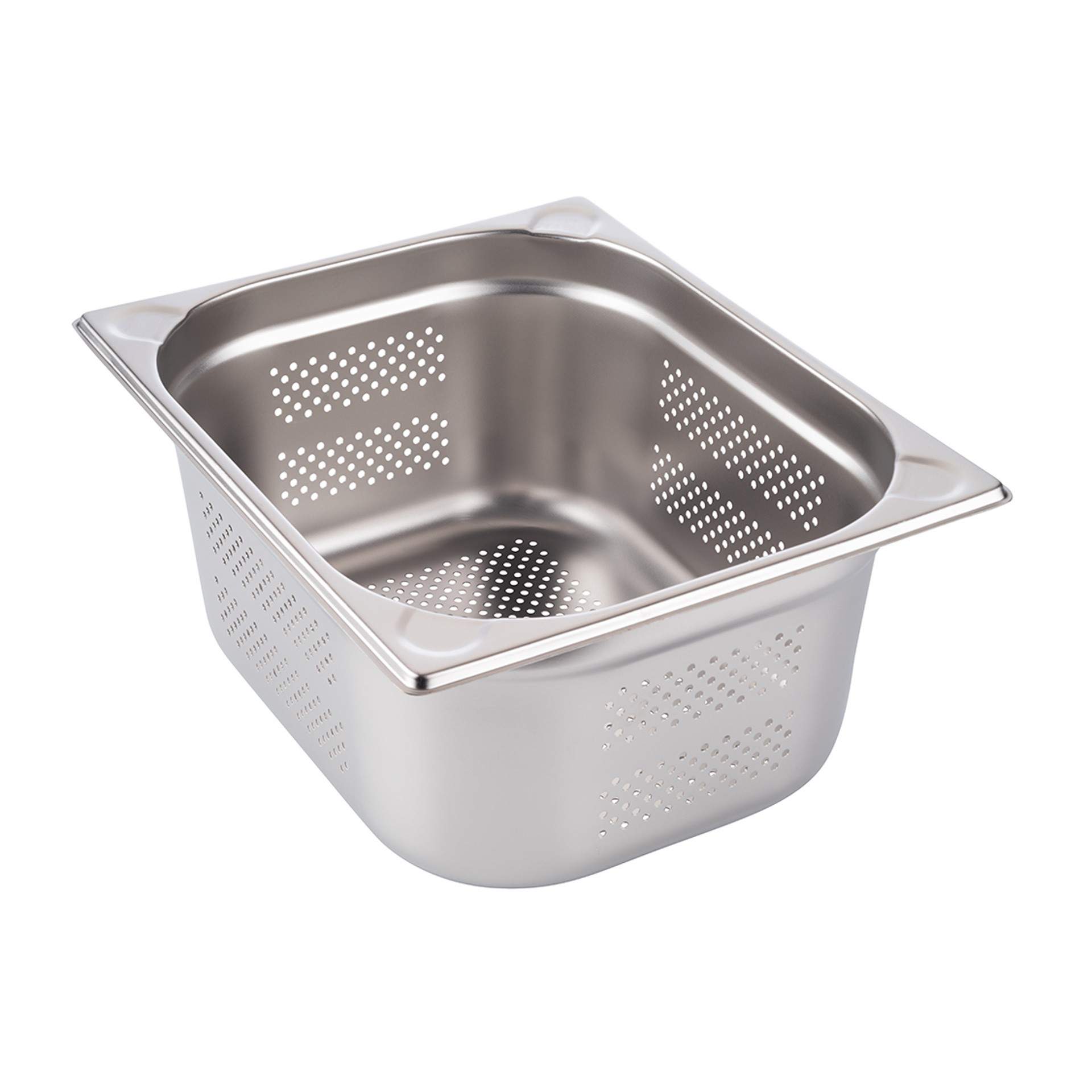 GN-Behälter - gelocht - Inhalt 9,5 l - GN 1/2 (325 x 265 mm) - 150 mm - Edelstahl - 81903-B